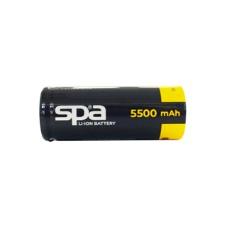 ถ่านชาร์จ Spa​ Battery​ NCR 26650 ความจุเต็ม​ 5500 mAh 3.7 V Lithium Ion Rechargeable หัวตัด มี มอก. batterymania ถ่าน