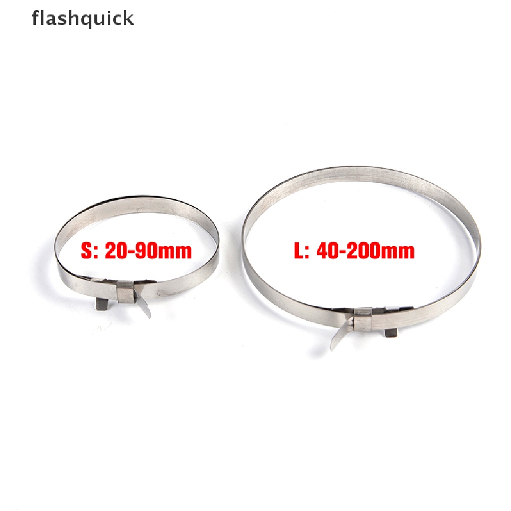Flashquick 4 ชิ้นเพลา CV Joint BOOT คลิปชุดสแตนเลสสตีลสายผูก Driveshaft Retain คลิป Auto Crimp Banding BOOT Clamp