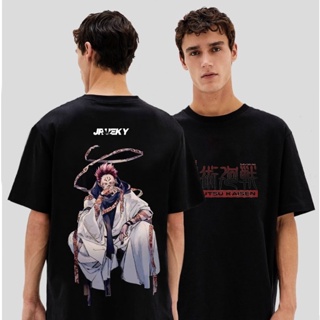 [S-5XL] Anime Jujutsu kaisen เสื้อยืดผ้าฝ้ายพิมพ์ลายหลวมคอกลมแขนสั้น Anime Top