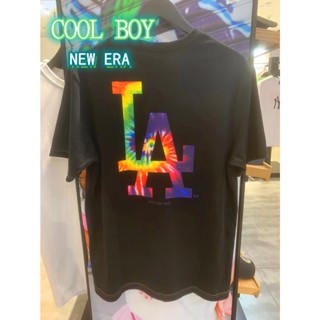 New ERA SUMMER LA LETTERING เสื้อแขนสั้น ทรงหลวม ใส่สบาย แนวลําลอง