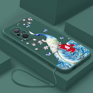 เคสโทรศัพท์มือถือ ซิลิโคนนิ่ม ป้องกัน กันชน ลายนกยูง สําหรับ Huawei nova 3i 7i 8i 9 9 se