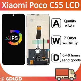 Xiaomi Poco C55 หน้าจอแสดงผล LCD หน้าจอสัมผัส Digitizer แบบเปลี่ยน