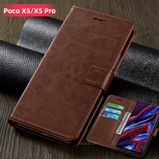 เคสโทรศัพท์มือถือหนัง ฝาพับ หรูหรา สําหรับ Xiaomi Poco X5 5G X5 PocoX5 22111317เคสโทรศัพท์มือถือ ป้องกันกระแทก แบบเต็มเลนส์แม่เหล็ก พร้อมช่องใส่บัตร สําหรับ PG