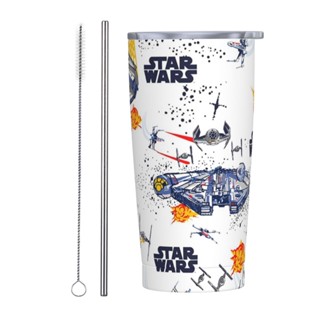 Star Wars แก้วกาแฟ พร้อมหลอดดูด 20 ออนซ์ 304 ด้านนอก 201 สําหรับรถยนต์