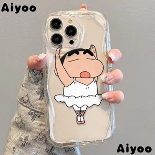 ✅เคสป้องกันโทรศัพท์มือถือใส แบบนิ่ม ลายการ์ตูนชินจัง กันกระแทก สําหรับ Apple Iphone 14 11xr 12 8p 13/7promaxxs เคสโทรศัพท์มือถือ แบบนิ่ม ลาย KVMB สําหรับ Appleบัลเล่ต์