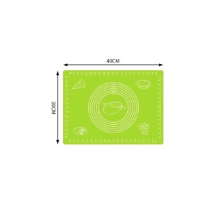 แผ่นซิลิโคนรองอบ/นวดแป้งมีสเกล (Silicone Baking Sheet) (30x40cm)