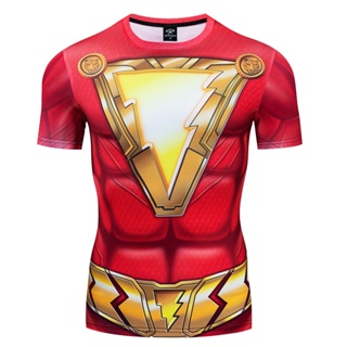 เสื้อยืดลําลอง พิมพ์ลาย Billy Batson Shazam Copslay แฟชั่นสําหรับผู้ชาย และผู้หญิง