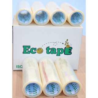 เทปใส/น้ำตาล 2”นิ้ว [1 กล่อง Eco Tape #1ถูกสุดในไทย] 72 ม้วน 40 Mic ไมครอน 100 หลา 1 ลัง Pack 72 Clear/Brown OPP อันดับ1