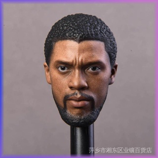 【In Stork】ฟิกเกอร์ผู้ชาย Black Panther Chadwick Boseman Head Sculpt Beard สําหรับ 1/6 12&amp;#39;&amp;#39; ฟิกเกอร์ผู้ชาย PFMA ของเล่นสําหรับเด็ก