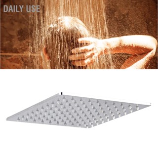 Daily Use หัวฝักบัวสแตนเลสซิลิโคนหัวฉีดมุมปรับได้สแควร์แรงดันสูง Rain Showerhead เปลี่ยน 8in