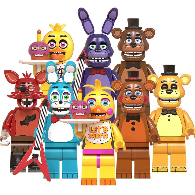 Five Nights At Freddy Chica Bonnie Foxy Freddy Golden Freddy Mini Action Building Blocks Figure Toys
