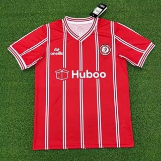 เสื้อกีฬาแขนสั้น ลายทีมชาติฟุตบอล Bristol City ทีมเหย้า 2023-24 ไซซ์ S-4XL ชุดเหย้า สําหรับผู้ชาย