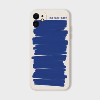 เคสโทรศัพท์มือถือ ซิลิโคนนิ่ม tpu ลาย Klein blue สําหรับ iPhone12 mini 14 7 14pro max 11 14plus 8 12 13 mini 13 plus xsm pro 6 SE SE 14pro xr max X