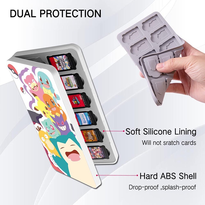 กล่องเคสใส่การ์ดเกม Nintendo Switch Lite OLED 24 ใบ และการ์ด SD 24 ใบ ขนาดพกพา สําหรับ Nintendo Switch Switch Lite OLED