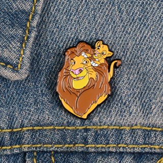 Animal Lion Enamel Pins Cartoon Animation Fierce Lion King Lapel Brooches Badge Jewelry Accessories Gift for Kid