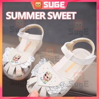 【Suge】รองเท้าแตะเจ้าหญิงเอลซ่า โฟรเซ่น พื้นนิ่ม สําหรับเด็กผู้หญิง