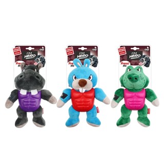 [GiGwi] Im Hero with Squeaker &amp; TPR Armor for Dogs / รูปสัตว์อันยิ่งใหญ่