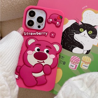 【ใหม่】เคสโทรศัพท์มือถือ ซิลิโคน กันกระแทก ลายหมีสตรอเบอร์รี่ พร้อมสายคล้องมือ สําหรับ OPPO A54 A55 A56 A92S A72 5G A53 5G A93 A93S A96 Reno5 6 7 8 9 10 Series