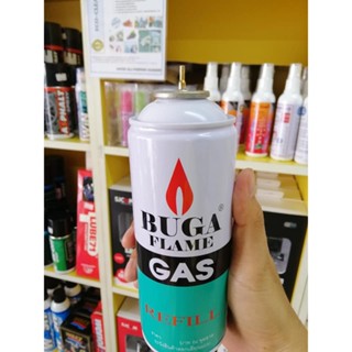 ไฟฟู่ แก๊สกระป๋อง แก๊สเติมไฟแช็ค BUGA GAS REFILLกระป๋องใหญ่ขนาด 290 กรัม