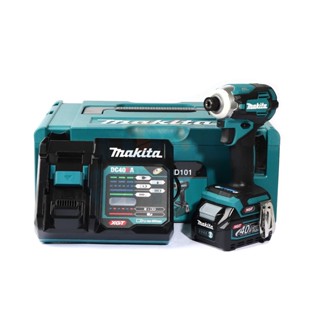 MAKITA สว่านไขควงกระแทกไร้สาย 40 โวลต์ รุ่น TD001GD101 แรงบิด 220 นิวตันเมตร รวมแบตเตอรี่และแท่นชาร์จ (มากีต้า)