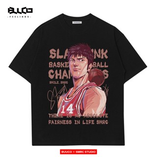 tshirt เสื้อยืดแขนยาว พิมพ์ลายการ์ตูนอนิเมะ Slam Dunk Mitsui Shou สไตล์ญี่ปุ่น ฮาราจูกุ สําหรับผู้ชาย และผู้หญิง(S-5XL)