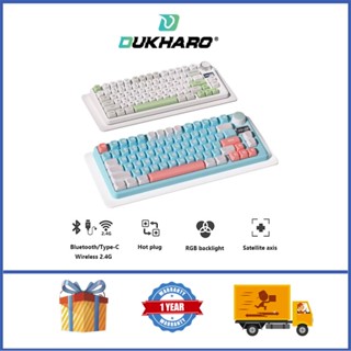 Dukharo VN80Pro คีย์บอร์ดไร้สาย 75% พร้อมลูกบิด DIY