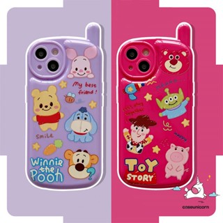 เคสโทรศัพท์มือถือ Tpu แบบนิ่ม ลาย Toy Story Strawberry Bear มันวาว สร้างสรรค์ สําหรับ iPhone XR 7plus 11 13 14 12 Pro MAX 7 8 Plus X XS MAX SE 2020