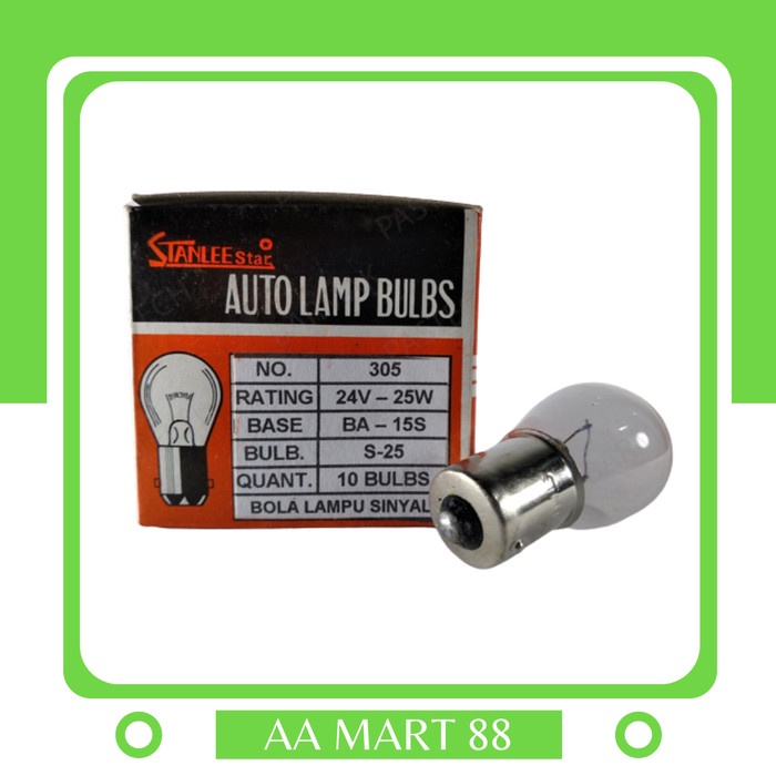 หลอดไฟ Stanlee Star 24V 1 ขาใหญ่ 25W BA-15S (305)