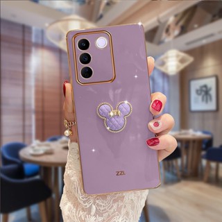  ใหม่ เคสโทรศัพท์มือถือนิ่ม ลายหมีน่ารัก พร้อมแหวนขาตั้ง สําหรับ VIVO V29 5G VIVOV29 2023