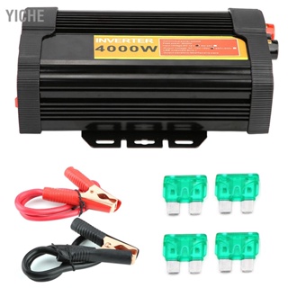 YiChe 12V DC ถึง 110V AC 4000W รถ หม้อแปลงไฟฟ้าแรงดันอัตโนมัติอินเวอร์เตอร์แปลงค่ารถ