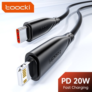 Toocki สายชาร์จเร็ว 20W Type C เป็น lOS สายชาร์จข้อมูล สายเคเบิล USB สําหรับโทรศัพท์ 14 13 Pro