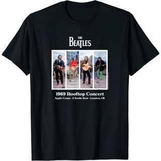 เสื้อยืดแขนสั้นThe Beatles Logo T-Shirt Fashion Tops For Men Women Latest Models Today Short Sleeve Distro Original Prem