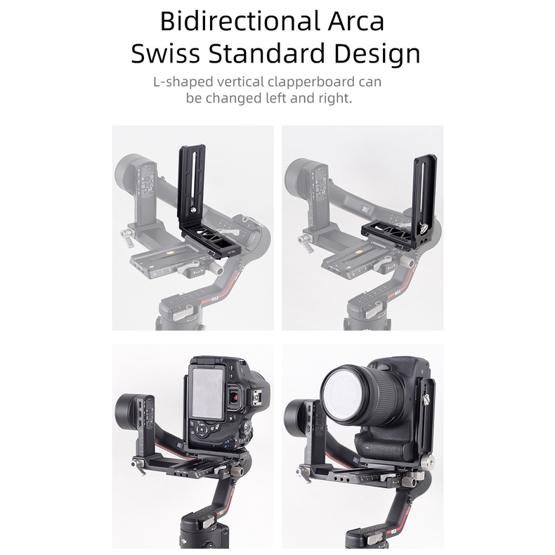 Bgning RS3 RS2 1/4 สกรูปลดเร็ว ตัวยึด L สําหรับ DJI Ronin RSC2 RS3 กิมบอลมือถือ ขาตั้งกล้องวิดีโอ ขาตั้งกล้อง Arca Swiss