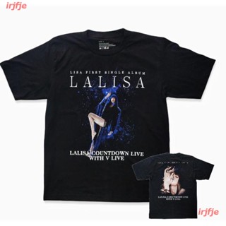 irjfje LALISA kpop blackpink เสื้อยืด ผู้หญิง ผู้ชาย สไตล์เกาหลีเสื้อยืด Blackpink Lalisa First Singlel Album เสื้อ_07