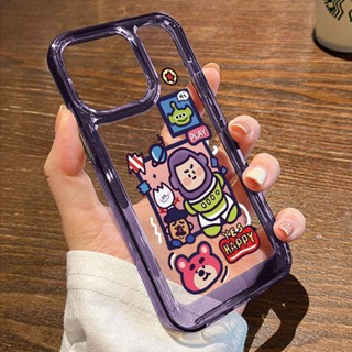 เคสโทรศัพท์มือถือ แบบใส ลายนักบินอวกาศ สีม่วง สําหรับ Apple Iphone 14promax 14pro 13 12p 11