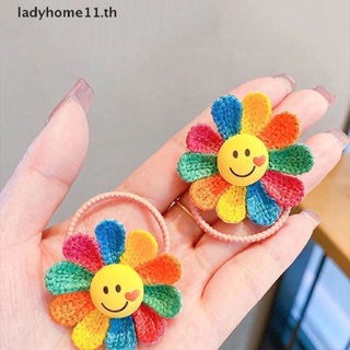 Onelady กิ๊บติดผมถัก ลายดอกทานตะวัน หน้ายิ้ม สําหรับเด็กผู้หญิง 1 5 ชิ้น