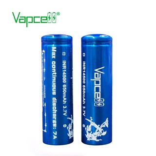 Vapcell INR 14500 650mah 7A ถ่านชาร์จ14500 3.7V ถ่าน