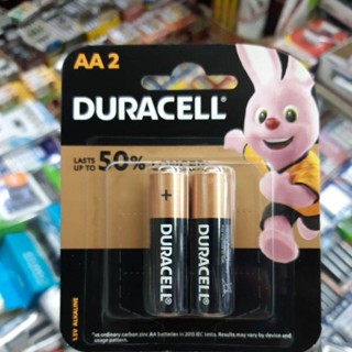 ถ่าน ถ่าน Duracell Alkaline Size AA 1.5V แพค 2ก้อน รุ่นLR6 ของแท้บริษัท