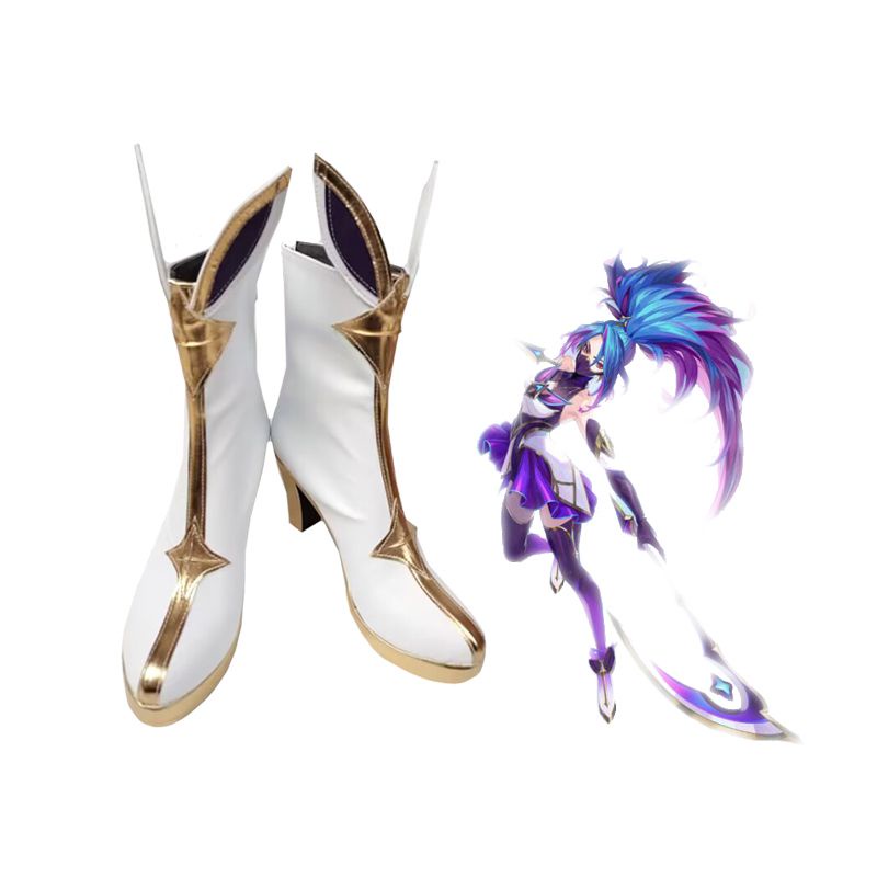 KDA Akali คอสเพลย์รองเท้า LOL AKALI คอสเพลย์ผู้หญิงรองเท้าเกม LOL K/DA Akali Cos