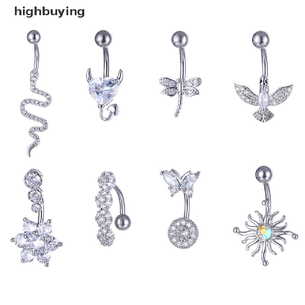 ซื้อ [highbuying] ใหม่ จิวสะดือหน้าท้อง สเตนเลส รูปสัตว์ หัวใจ สะดือ โค้ง บาร์เบล แหวนสะดือ เซ็กซี่ เครื่องประดับร่างกาย พร้อมส่ง