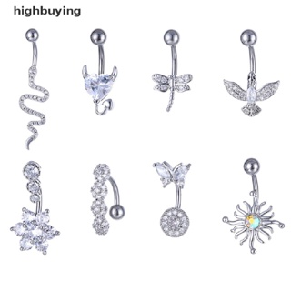 [highbuying] ใหม่ จิวสะดือหน้าท้อง สเตนเลส รูปสัตว์ หัวใจ สะดือ โค้ง บาร์เบล แหวนสะดือ เซ็กซี่ เครื่องประดับร่างกาย พร้อมส่ง