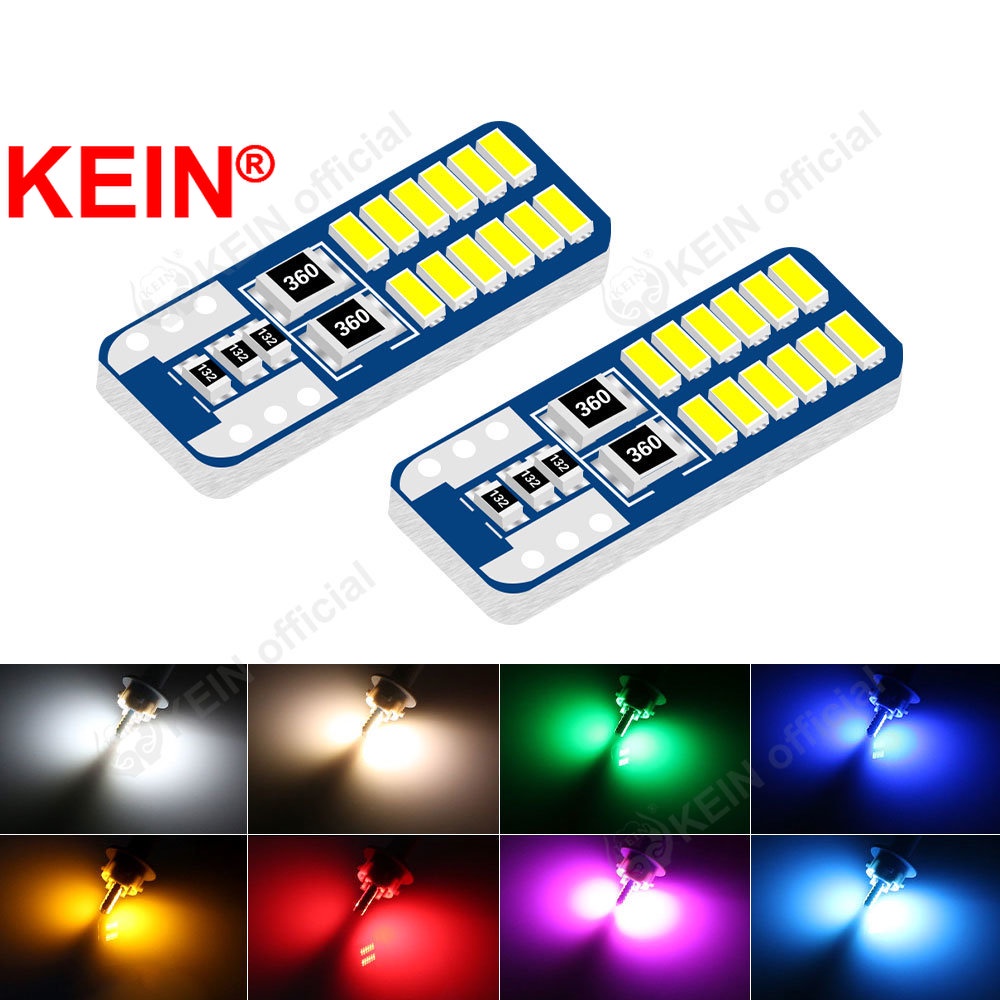 Kein 2PCS 24SMD T10 หลอดไฟ Led W5W ภายในรถโดมไฟ 194 168 501 รถป้ายทะเบียนแผนที่ไฟแสดงสถานะแดชบอร์ด Led ภายในอ่าน Marker ไฟรถจักรยานยนต์อัตโนมัติสีแดง