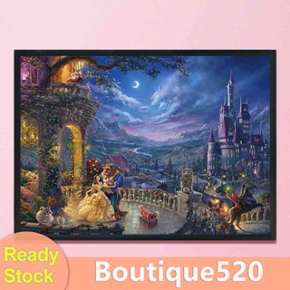 【พร้อมส่ง】Beauty And The Beast ชุดปักครอสสติตช์ ผ้าฝ้าย 18CT พิมพ์ลาย DIY [boutique520.th]