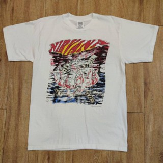 NIRVANA ลายเสื้อวง ลายเสื้อทัวร์ ้เสื้อวงร็อค วงเนอร์วานา เด็กเก็บแบงค์