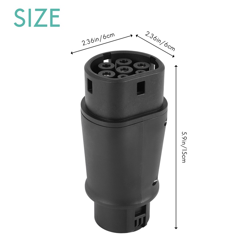 Evse EV อะแดปเตอร์ชาร์จ 32A J1772 Type 1 เป็น Type 2 ปลั๊ก EV สําหรับรถยนต์ไฟฟ้า ราคา ถูกที่สุด ดีลบีเคเค แกลเลอรีภาพที่ 6