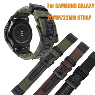 Duo Teng สายนาฬิกาข้อมือไนล่อน สําหรับ Samsung Galaxy Band 20 มม. 22 มม. S3 Frontier Sport