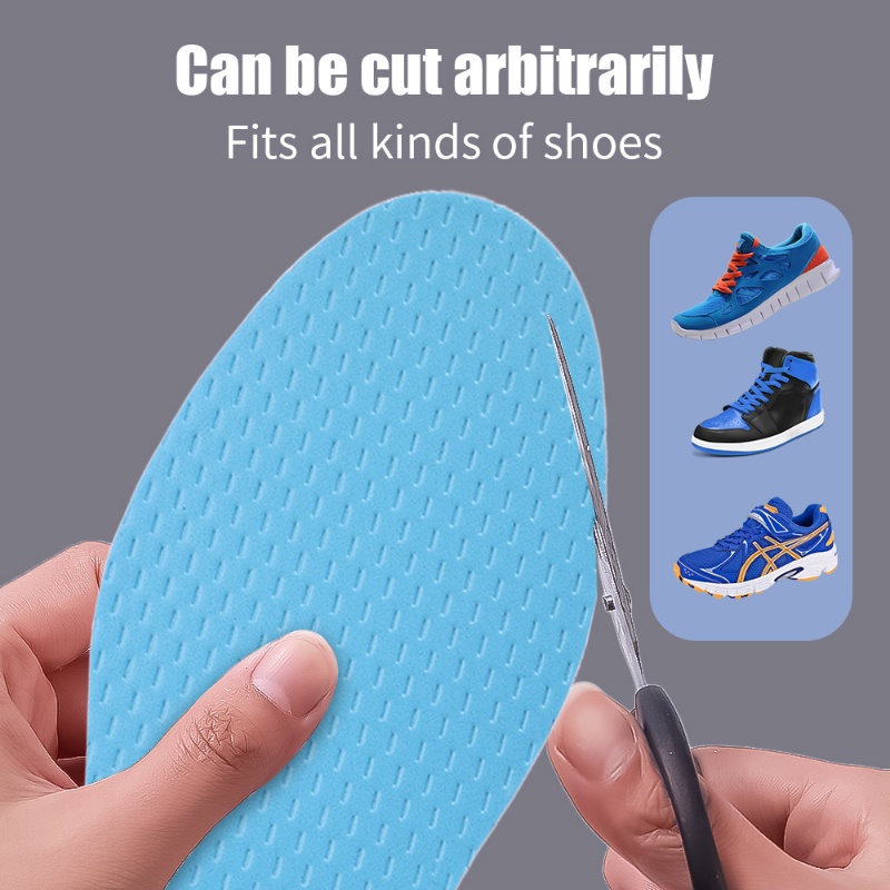 ฤดูร้อน บาง ระบายอากาศ กันลื่น ซับเหงื่อ กลิ่น พื้นรองเท้านุ่ม ยืดหยุ่น ยาง กีฬา แผ่นรองเท้า สําหรับผู้ชาย ผู้หญิง - รูปที่ 5