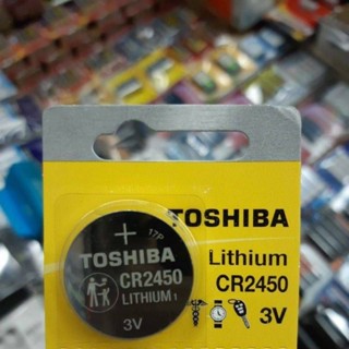 ถ่าน Toshiba CR2450 Lithium 3V จำนวน 1ก้อน ของแท้ ถ่าน