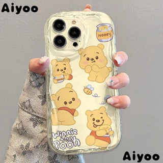 ✅เคสป้องกันโทรศัพท์มือถือใส แบบนิ่ม ลายการ์ตูนหมีพูห์ กันกระแทก สําหรับ Apple iPhone 14 13promax 12 11 7 8p xs