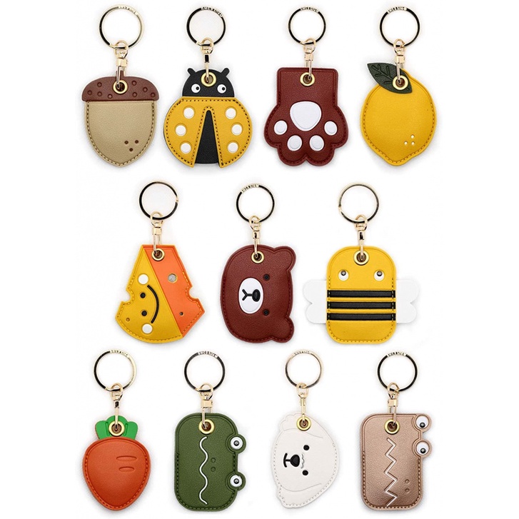 Airtag กรณี Airtag พวงกุญแจใช้งานร่วมกับ Airtag ผู้ถือ Airtag ป้องกัน Key Chain การ์ตูนการสร้างแบบจํ